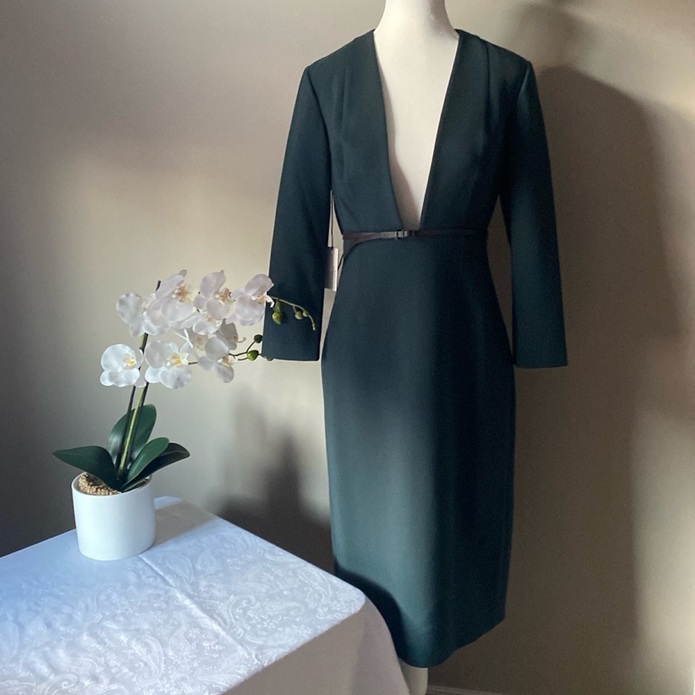 Babaton Deep Green Midi Dress